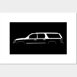 Cadillac Escalade ESV (2007) Silhouette Posters and Art